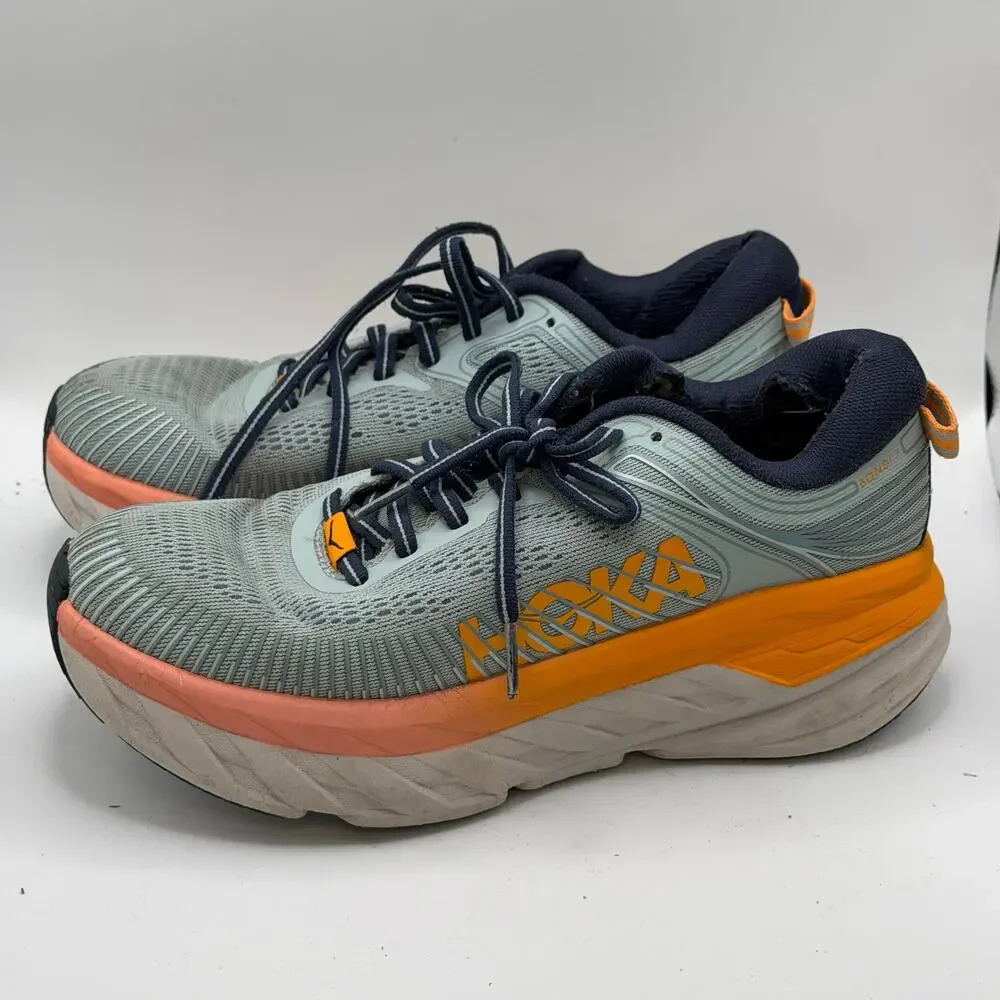 Hoka One One Bondi 7 Blue Haze Black Iris Women's Running Shoes Size 6.5 1110519